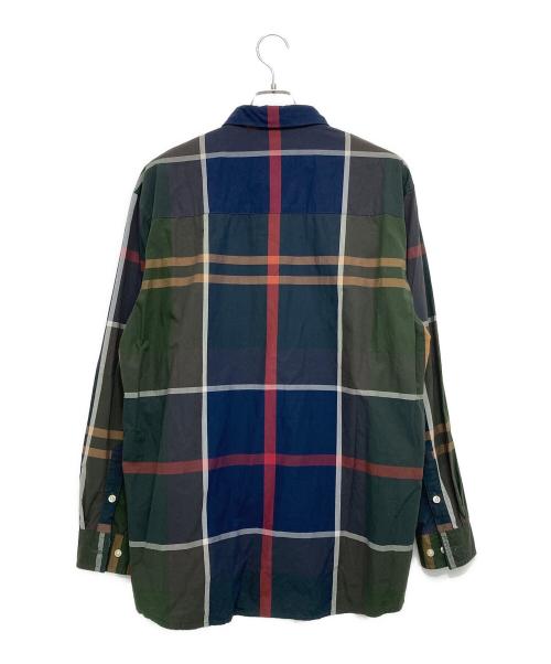 Barbour（バブアー）Barbour (バブアー) ラージ タータン チェック レギュラーカラー シャツ グリーン×ネイビー サイズ:42の古着・服飾アイテム