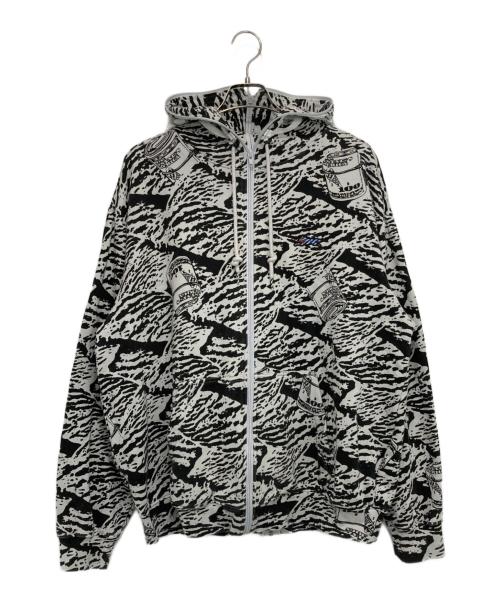 ICE CREAM（アイスクリーム）Ice Cream (アイスクリーム) Faces N Places L/S Hoodie Men Micro Chip ブラック×グレー サイズ:XLの古着・服飾アイテム