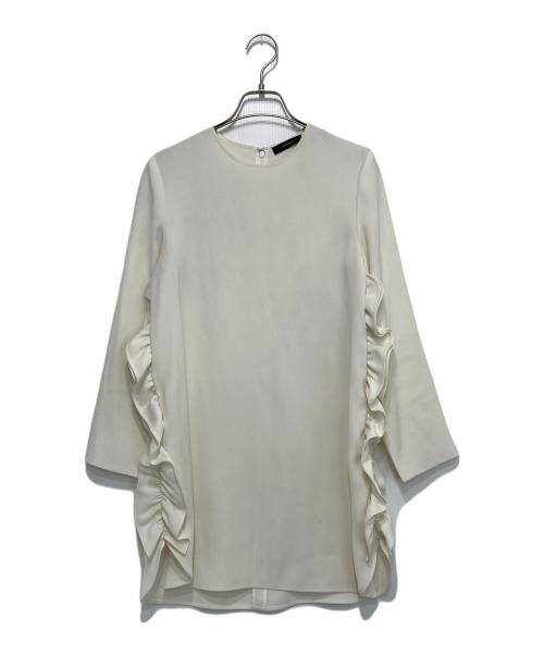 YOKO CHAN（ヨーコチャン）YOKO CHAN (ヨーコチャン) ロングスリーブサイドラッフルブラウス ホワイト サイズ:36の古着・服飾アイテム