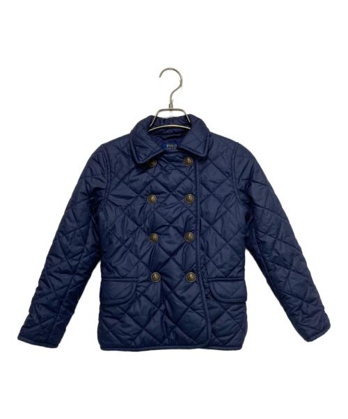 POLO RALPH LAUREN（ポロ・ラルフローレン）POLO RALPH LAUREN (ポロ・ラルフローレン) ダブルブレストキルティングジャケット ネイビー サイズ:6Xの古着・服飾アイテム