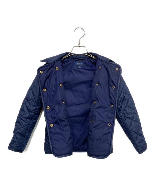POLO RALPH LAUREN（ポロ・ラルフローレン）POLO RALPH LAUREN (ポロ・ラルフローレン) ダブルブレストキルティングジャケット ネイビー サイズ:6Xの古着・服飾アイテム
