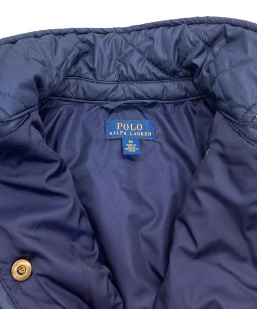 POLO RALPH LAUREN（ポロ・ラルフローレン）POLO RALPH LAUREN (ポロ・ラルフローレン) ダブルブレストキルティングジャケット ネイビー サイズ:6Xの古着・服飾アイテム