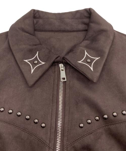 G.E.E.K（ギーク）G.E.E.K (ギーク) VINTAGE STUDDED NICHE JACKET ブラウン サイズ:Mの古着・服飾アイテム