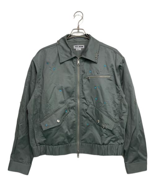 TTT MSW（ティー）TTT MSW (ティー) Work jacket w/pierce グリーン サイズ:Lの古着・服飾アイテム