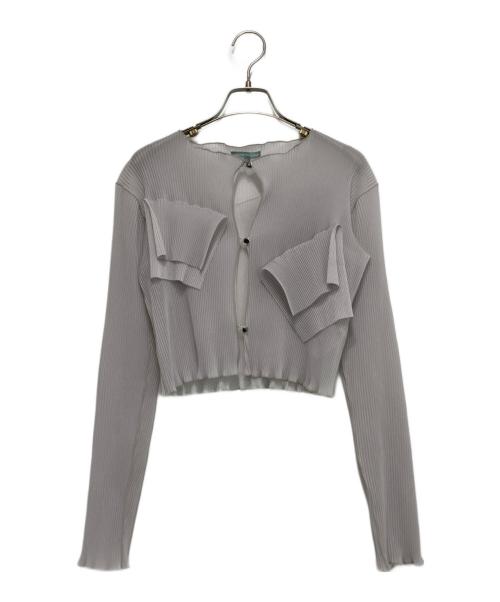 kotohayokozawa（コトハヨコザワ）kotohayokozawa (コトハヨコザワ) STUDIOUS (ステュディオス) 別注 SHEER CARDIGAN グレー サイズ:FREEの古着・服飾アイテム