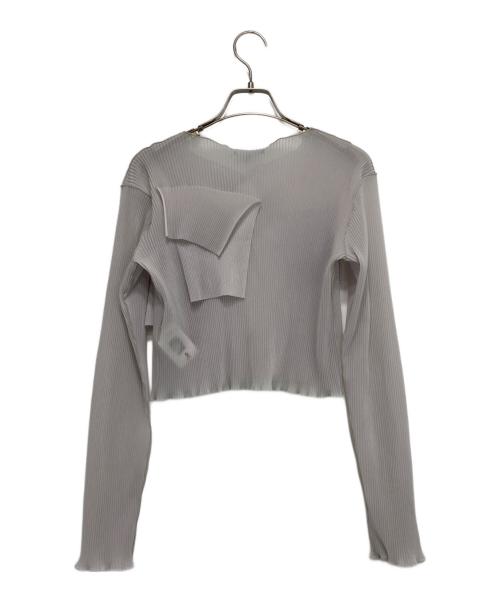 kotohayokozawa（コトハヨコザワ）kotohayokozawa (コトハヨコザワ) STUDIOUS (ステュディオス) 別注 SHEER CARDIGAN グレー サイズ:FREEの古着・服飾アイテム