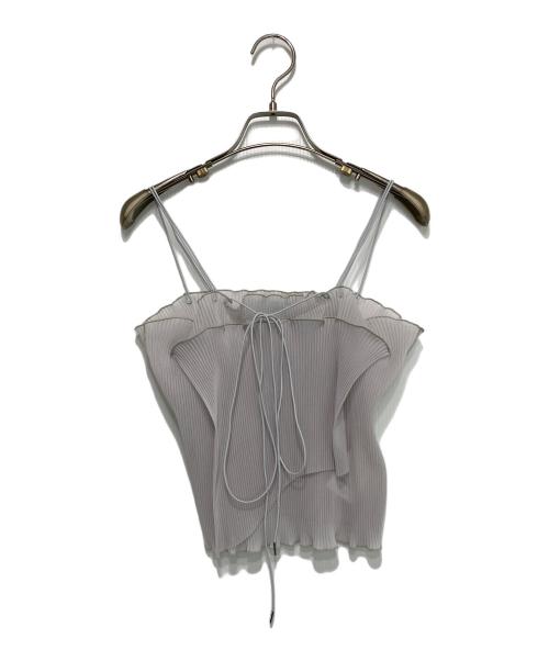 kotohayokozawa（コトハヨコザワ）kotohayokozawa (コトハヨコザワ) STUDIOUS (ステュディオス) 別注 SHEER CAMISOLE グレー サイズ:FREEの古着・服飾アイテム