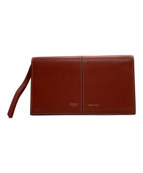 CELINE（セリーヌ）CELINE (セリーヌ) マルチファンクション ラージ ウォレット ブラウン（オレンジ系）の古着・服飾アイテム
