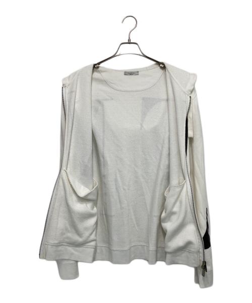 VALENTINO（ヴァレンティノ）VALENTINO (ヴァレンティノ) ロゴプリント ジップアップパーカー ホワイト サイズ:Mの古着・服飾アイテム