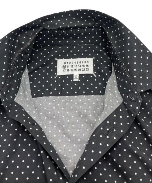 Maison Margiela（メゾンマルジェラ）Maison Margiela (メゾンマルジェラ) ポルカドット長袖シャツ ブラック×ホワイト サイズ:40の古着・服飾アイテム
