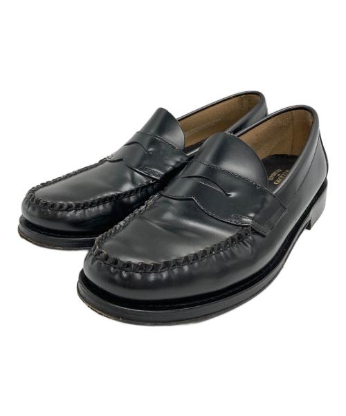 G.H.BASS&CO.（ジー・エイチ・バス）G.H.BASS&CO. (ジー・エイチ・バス) LOGAN / BLACK (LEATHER SOLE) ブラック サイズ:8/9/42の古着・服飾アイテム