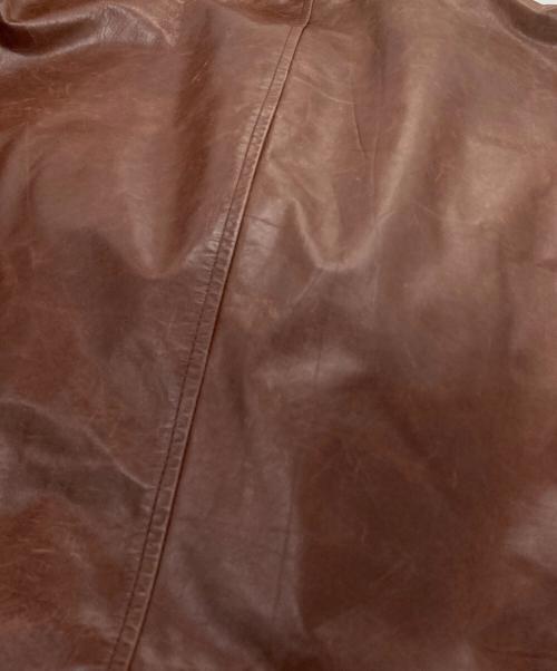 ISSEY MIYAKE MEN（イッセイミヤケメン）ISSEY MIYAKE MEN (イッセイミヤケメン) カウレザーコート ブラウン サイズ:2の古着・服飾アイテム