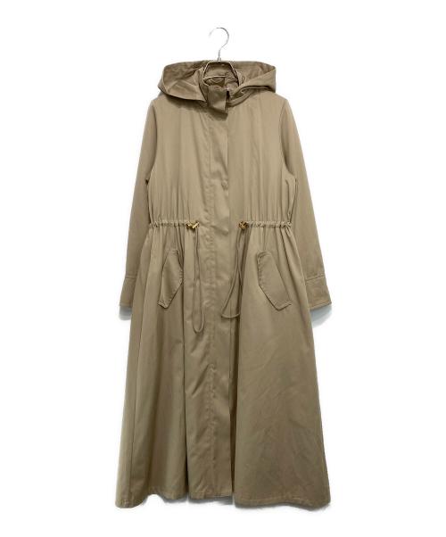 JUSGLITTY（ジャスグリッティー）JUSGLITTY (ジャスグリッティー) ロングフードブルゾン ベージュ サイズ:1の古着・服飾アイテム