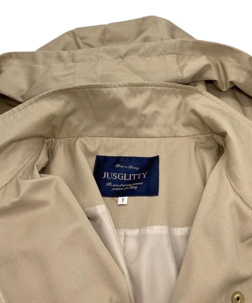 JUSGLITTY（ジャスグリッティー）JUSGLITTY (ジャスグリッティー) ロングフードブルゾン ベージュ サイズ:1の古着・服飾アイテム