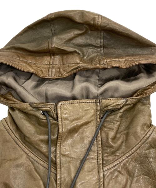 theory（セオリー）theory (セオリー) フーデットレザージャケット ブラウン サイズ:40の古着・服飾アイテム