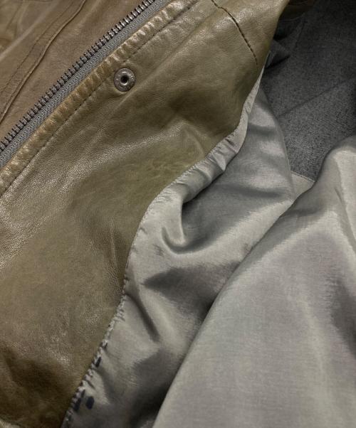 theory（セオリー）theory (セオリー) フーデットレザージャケット ブラウン サイズ:40の古着・服飾アイテム