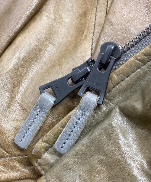 theory（セオリー）theory (セオリー) フーデットレザージャケット ブラウン サイズ:40の古着・服飾アイテム