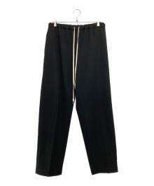MM6 Maison Margiela（エムエムシックスメゾンマルジェラ）の古着「ドローストリング ストレートパンツ」｜ブラック