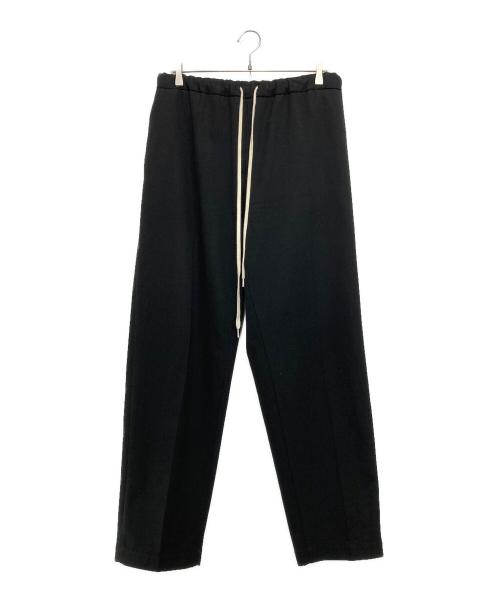 MM6 Maison Margiela（エムエムシックスメゾンマルジェラ）MM6 Maison Margiela (エムエムシックスメゾンマルジェラ) ドローストリング ストレートパンツ ブラック サイズ:40の古着・服飾アイテム