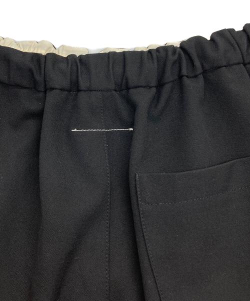 MM6 Maison Margiela（エムエムシックスメゾンマルジェラ）MM6 Maison Margiela (エムエムシックスメゾンマルジェラ) ドローストリング ストレートパンツ ブラック サイズ:40の古着・服飾アイテム