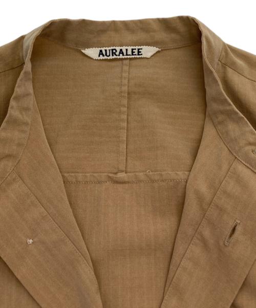 AURALEE（オーラリー）AURALEE (オーラリー) WASHED FINX RIPSTOP CHAMBRAY HALF SLEEVED ベージュの古着・服飾アイテム