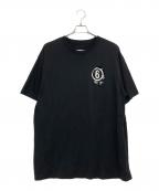 MM6 Maison Margielaエムエムシックスメゾンマルジェラ）の古着「ナンバリング ロゴ Tシャツ」｜ブラック