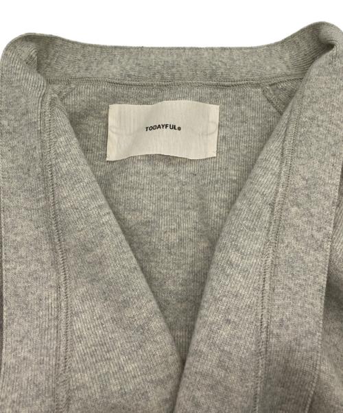 TODAYFUL（トゥデイフル）TODAYFUL (トゥデイフル) Waistshape Knit Cardigan グレー サイズ:Fの古着・服飾アイテム
