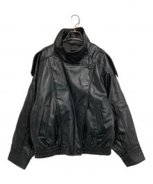 ZARA（ザラ）の古着「フェイクレザージャケット」｜ブラック
