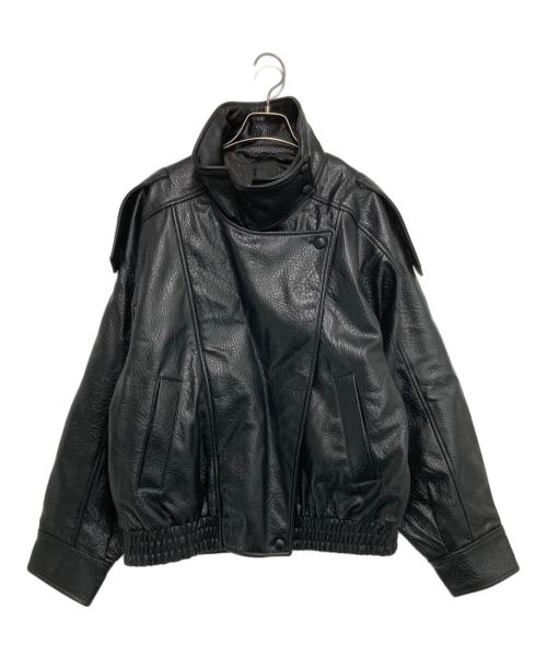 ZARA（ザラ）ZARA (ザラ) フェイクレザージャケット ブラック サイズ:S 未使用品の古着・服飾アイテム