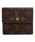 LOUIS VUITTON（ルイ ヴィトン）の古着「ポルトモネ・ビエ カルトクレディ モノグラム 3つ折り財布」｜ブラウン