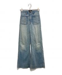RRL（ダブルアールエル）の古着「ダメージ加工フレアデニムパンツ」｜インディゴ