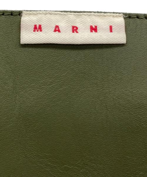 MARNI（マルニ）MARNI (マルニ) Leather Boots Resort オリーブ×ブラック サイズ:35の古着・服飾アイテム