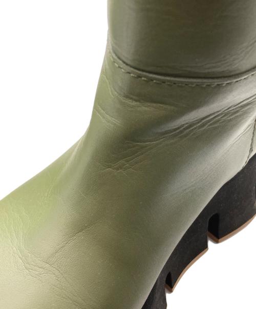 MARNI（マルニ）MARNI (マルニ) Leather Boots Resort オリーブ×ブラック サイズ:35の古着・服飾アイテム