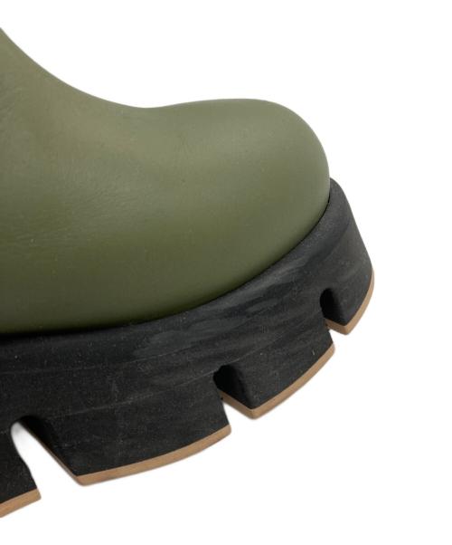 MARNI（マルニ）MARNI (マルニ) Leather Boots Resort オリーブ×ブラック サイズ:35の古着・服飾アイテム