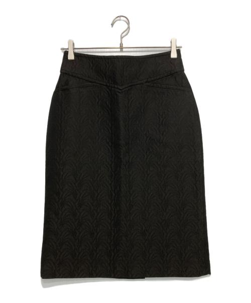 DRIES VAN NOTEN（ドリスヴァンノッテン）DRIES VAN NOTEN (ドリスヴァンノッテン) ジャガードタイトスカート ブラック サイズ:36の古着・服飾アイテム