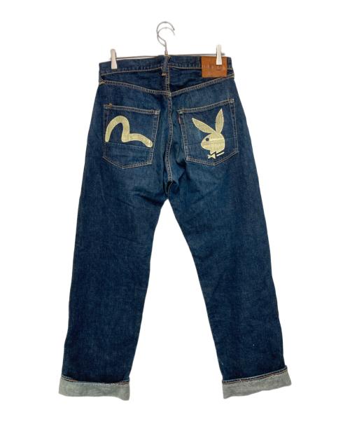 EVISU（エヴィス）EVISU (エヴィス) PLAY BOY (プレイボーイ) Lot.2001 No.2 デニムパンツ インディゴ サイズ:W34の古着・服飾アイテム