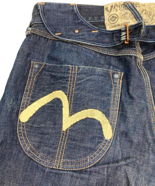 EVISU（エヴィス）EVISU (エヴィス) YAMANE (ヤマネ) Lot.1947 シンチバックデニムパンツ インディゴ サイズ:W34の古着・服飾アイテム