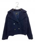 theoryセオリー）の古着「TEDDY FLEECE FAUX FUR PEACOAT」｜ネイビー