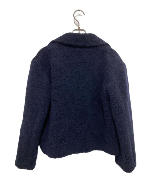 theory（セオリー）theory (セオリー) TEDDY FLEECE FAUX FUR PEACOAT ネイビー サイズ:Pの古着・服飾アイテム