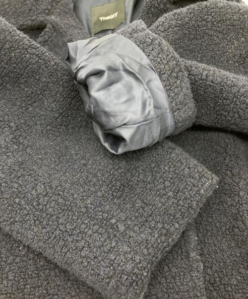 theory（セオリー）theory (セオリー) TEDDY FLEECE FAUX FUR PEACOAT ネイビー サイズ:Pの古着・服飾アイテム