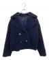 theory（セオリー）の古着「TEDDY FLEECE FAUX FUR PEACOAT」｜ネイビー