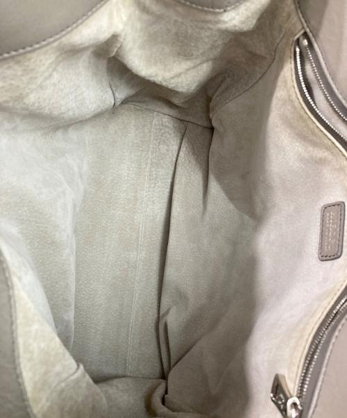 HIROFU（ヒロフ）HIROFU (ヒロフ) シボ革 デュオ ハンドバッグ グレージュの古着・服飾アイテム