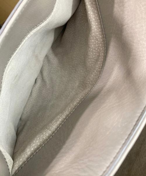 HIROFU（ヒロフ）HIROFU (ヒロフ) シボ革 デュオ ハンドバッグ グレージュの古着・服飾アイテム