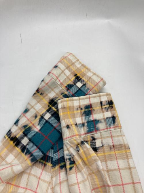 DIESEL（ディーゼル）DIESEL (ディーゼル) S-CROSS チェックシャツ ベージュ×ブルー サイズ:Sの古着・服飾アイテム