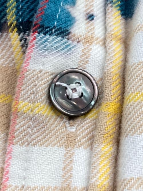 DIESEL（ディーゼル）DIESEL (ディーゼル) S-CROSS チェックシャツ ベージュ×ブルー サイズ:Sの古着・服飾アイテム