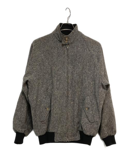 J.PRESS（ジェイプレス）J.PRESS (ジェイプレス) 70-80ｓ ツイードジップアップブルゾン グレー×ブラック サイズ:Lの古着・服飾アイテム