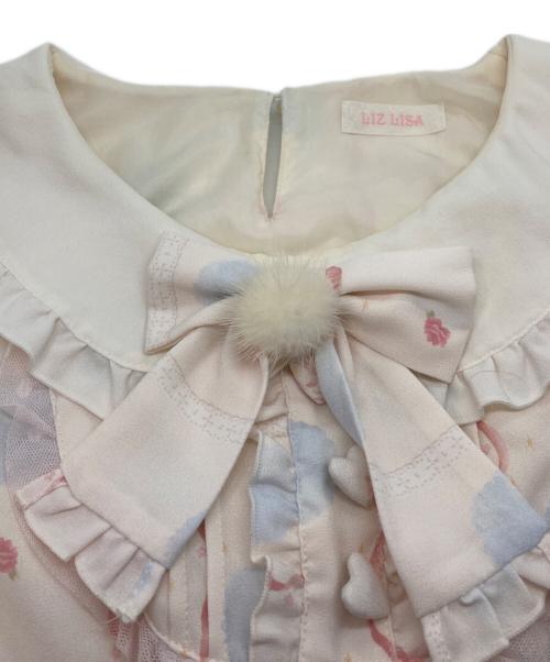 LIZ LISA（リズリサ）LIZ LISA (リズリサ) tiny swan ballerina柄ワンピース アイボリー×ピンクの古着・服飾アイテム