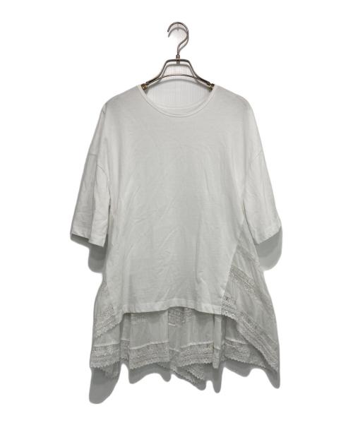 aayushi（アユ―シ）aayushi (アユ―シ) バックスカーフハーフスリーブトップス ホワイト サイズ:Freeの古着・服飾アイテム
