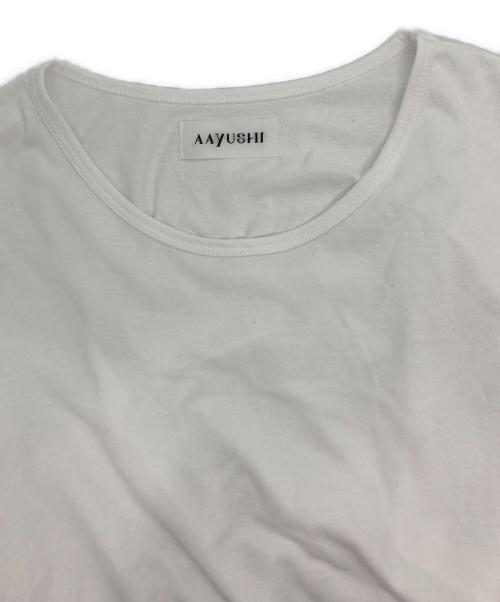aayushi（アユ―シ）aayushi (アユ―シ) バックスカーフハーフスリーブトップス ホワイト サイズ:Freeの古着・服飾アイテム