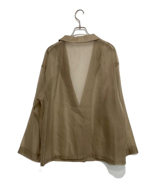 et.UNiVER（エトユニベール）et.UNIVER (エトユニベール) 989 Pleats skirt sheer jk set up ベージュ サイズ:L 未使用品の古着・服飾アイテム